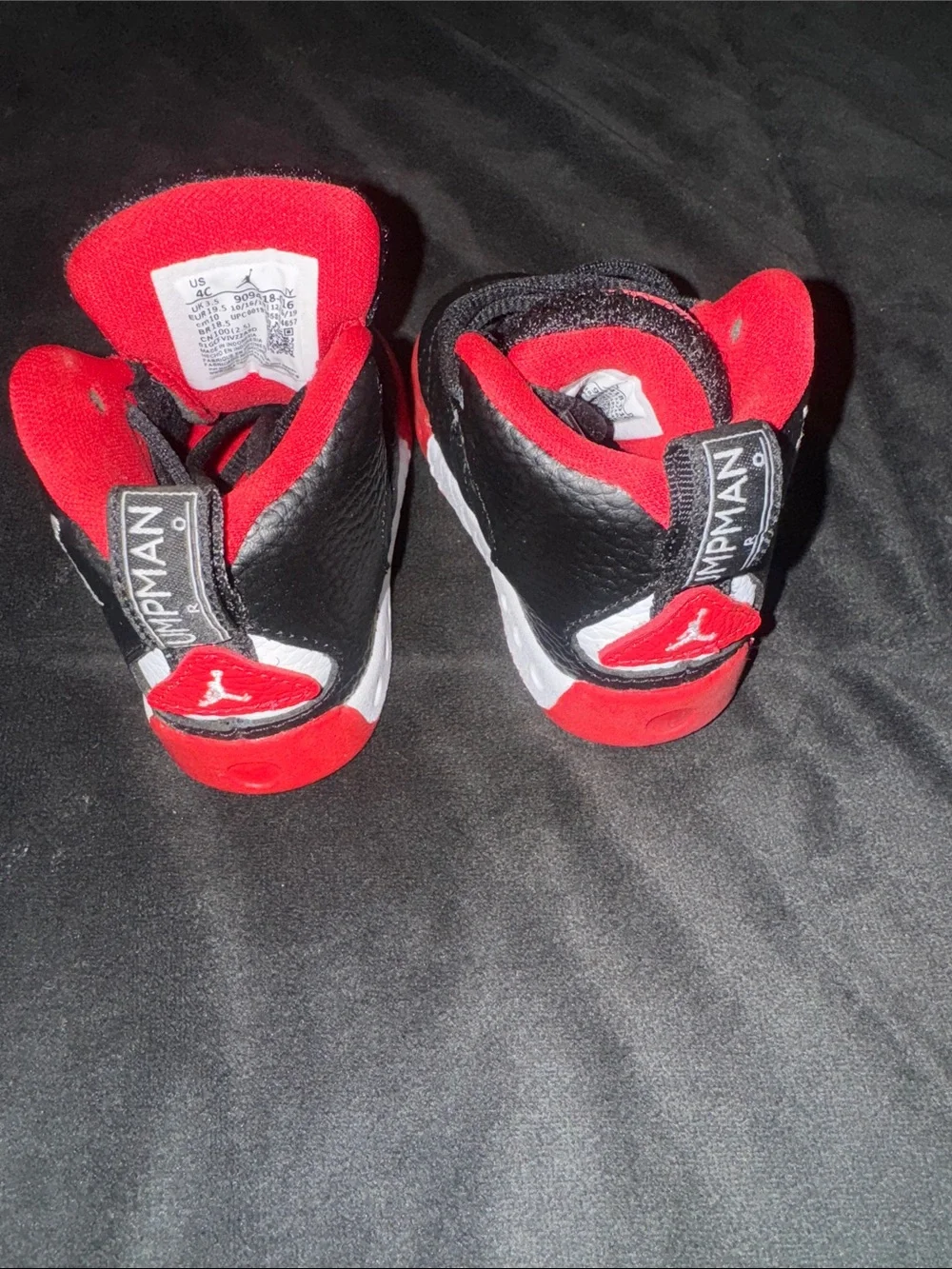Jordan Toddler Black and Red Jumpman Sneakers